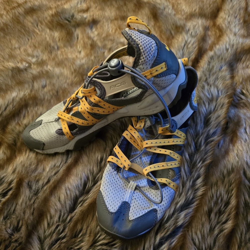 Nike ACG Gray and Gold Trail Sneakers